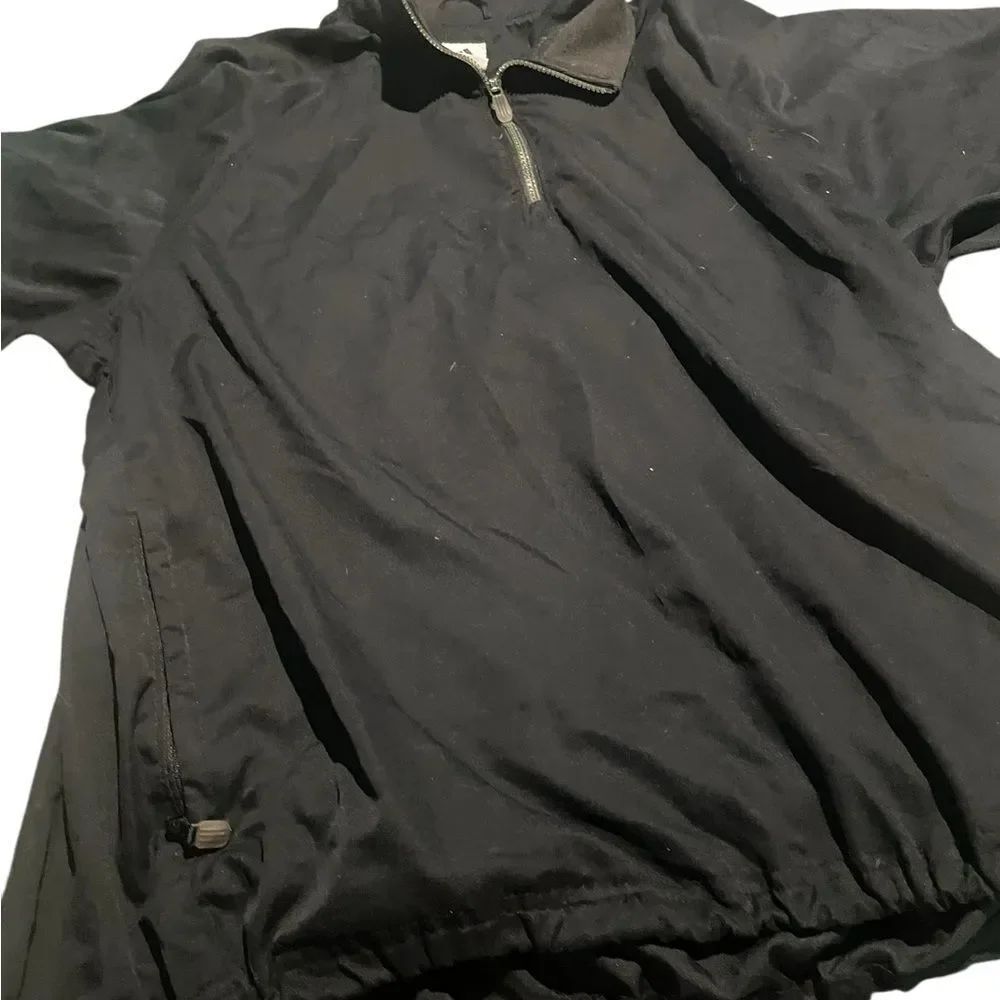 Adidas size large Black Half-Zip short sleeved Pullover Jacket great condition